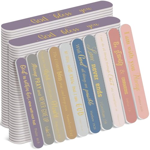 50 Pack Christian Gifts for Women, Scripture Mini Nail Files
