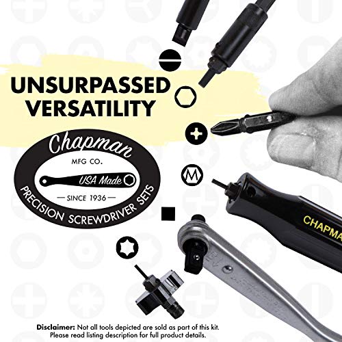 Chapman-MFG-1313-Allen-Hex-Screwdriver-Bit-Set-13-Pieces-Includes-USA-Made-Spinner-Ratchet-Hand-Tools-Soft-Vinyl-Case-Pocket-Size-Pack