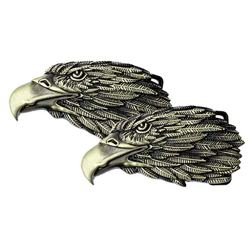 menolana 2x Vintage Alert Sky Masters Soar Eagle Head com Vista para a Fivela Do Cinto Masculino
