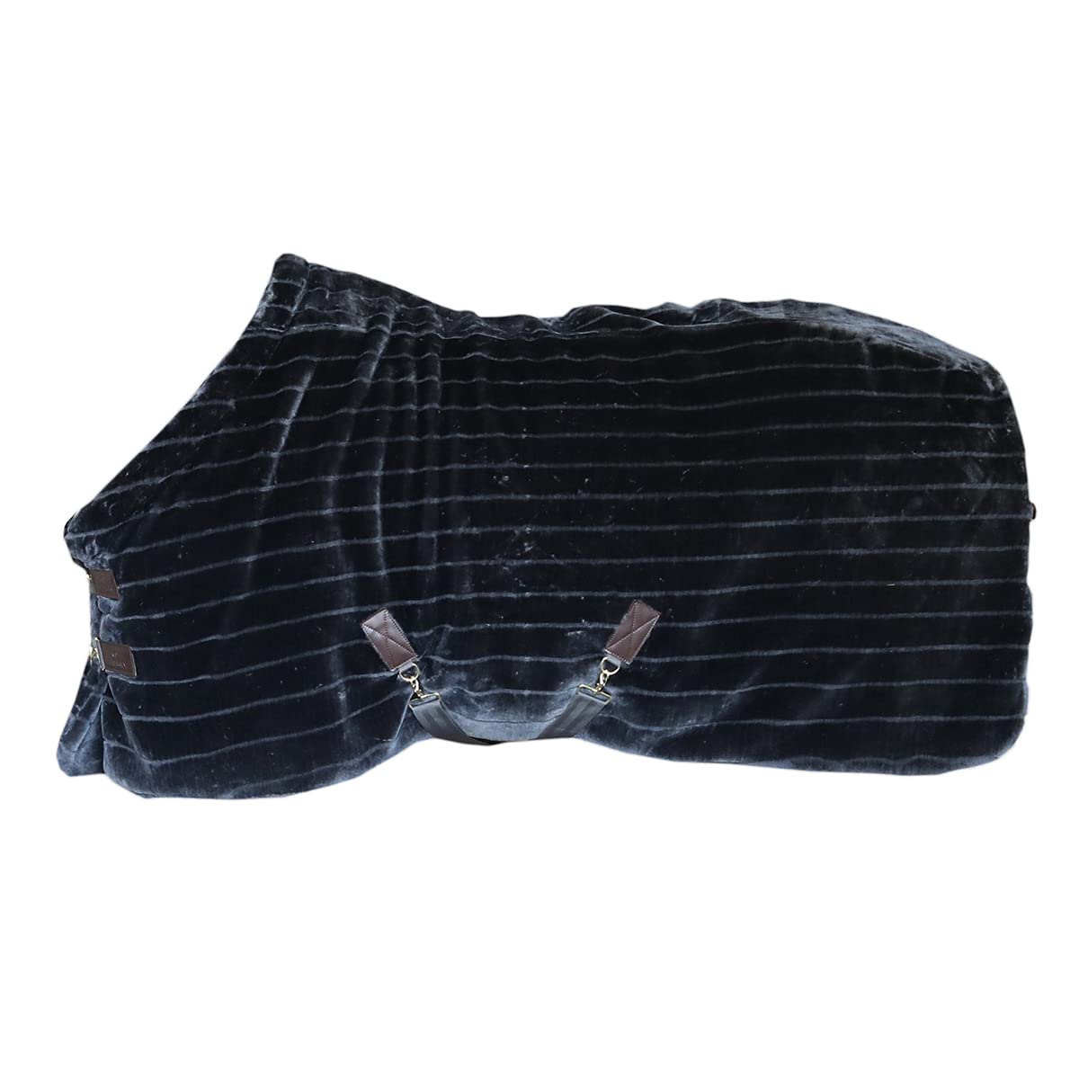 Couverture de cheval en fausse fourrure grise 125 contre les frottements du box