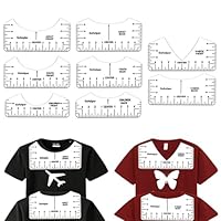 yufana T-Shirt-Ausrichtung Lineal, 8-Teiliges T-Shirt-Ausrichtungs-Lineal-Werkzeug, Schablonen-Lineal, Kurvenlineal, Kann Zum Entwerfen Von T-Shirts, Hosen, RöCken Verwendet Werden