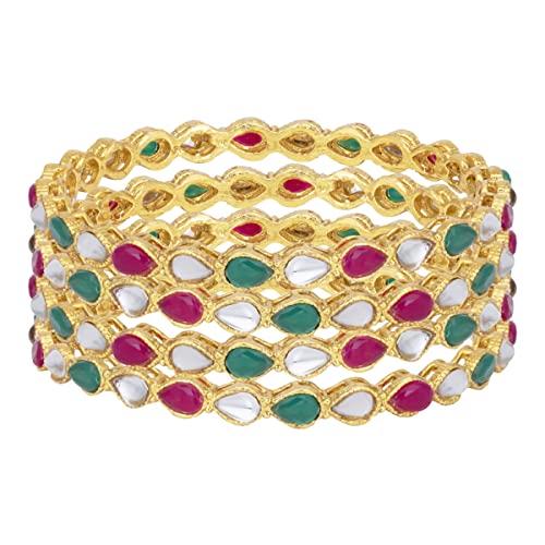 Sukkhi Elegant Gold Plated Kundan Bangle For Women (Set of 4) (B100542_2.4) (B09QWZ9JX9) Amazon Price History, Amazon Price Tracker