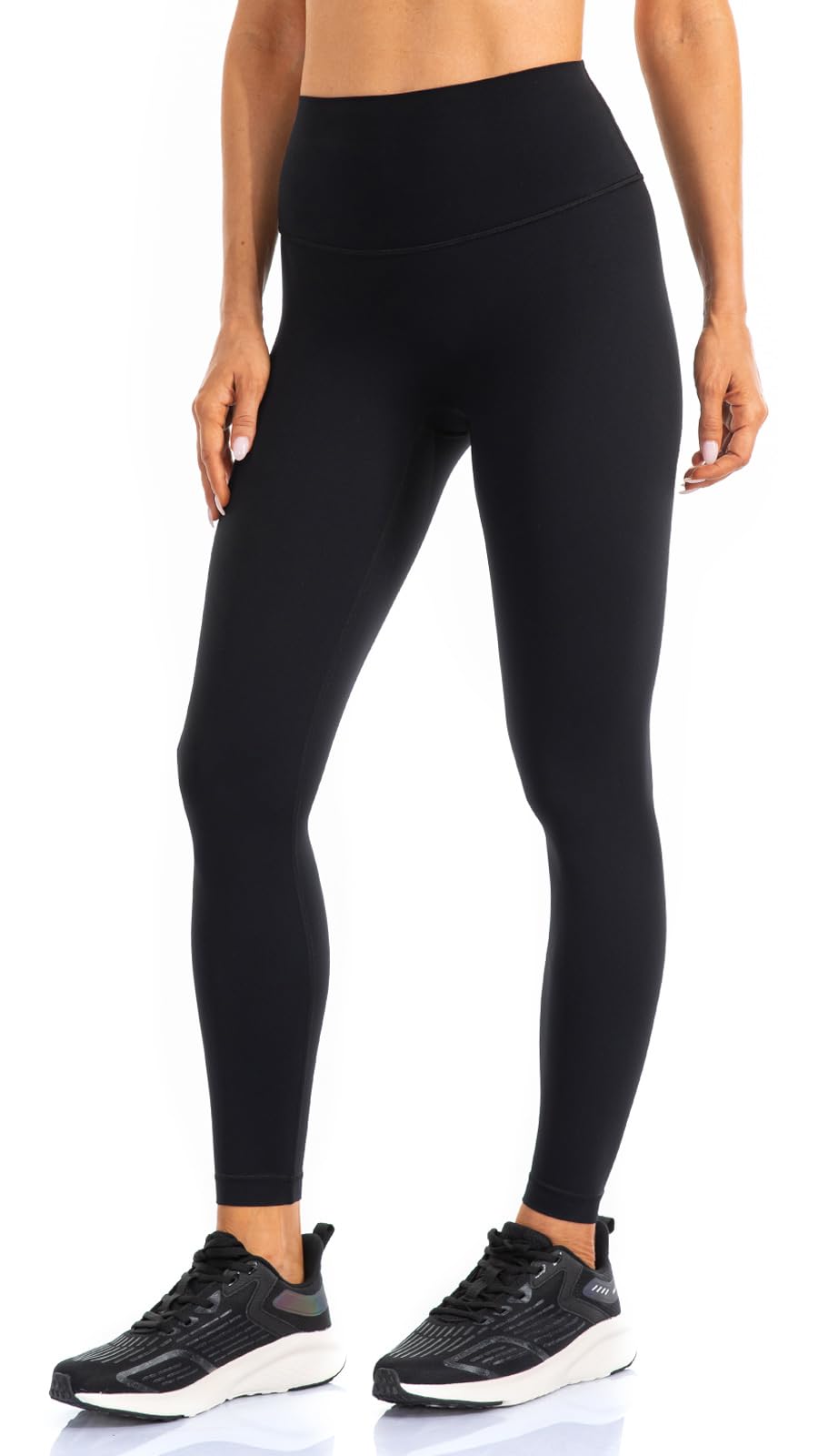 Ukaste Women's Studio Essential High-Rise Yoga Leggings 25" - Soft Stretch Workout Active Tights Ankle Pants