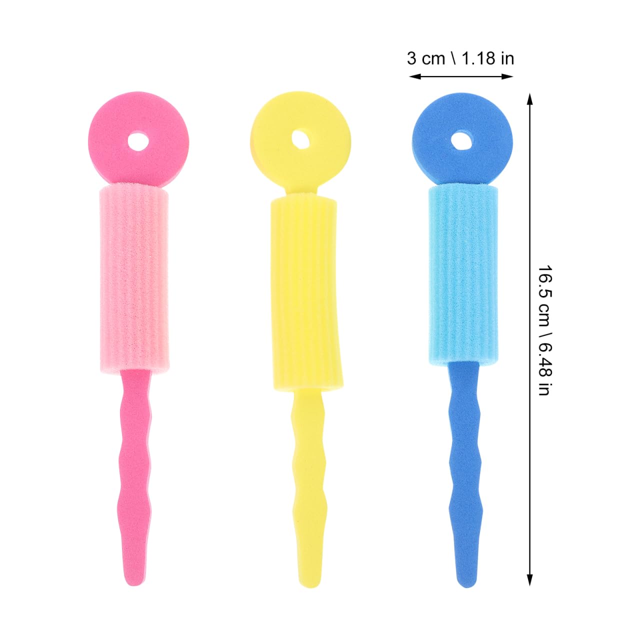 IWOWHERO 9Pcs Sponge Hair Rollers for Women,Heatless Sleeping Hair Curlers Curling Tool for Women Girls