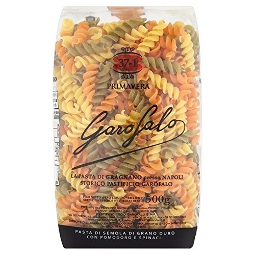 Garofalo Fusilli 500g De Pasta Seca Tricolore (Paquete de 6)