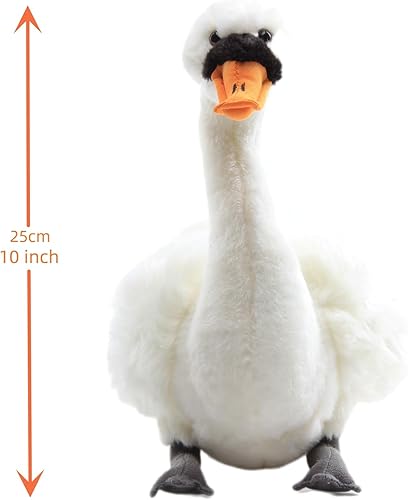 Miniatura 2 de WinAdiGoo Juguete de peluche realista de cisne de peluche suave y adorable muñeca de 10 pulgadas, regalo de cumpleaños para niños y niñas