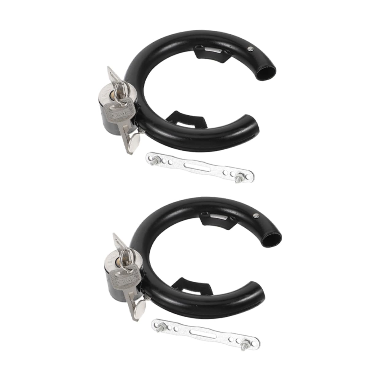 Serrure de vélo de montagne portable BESTonZON en acier inoxydable 301, lot de 2