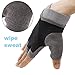 Luwint Women Fingerless Yoga Gloves Non Slip Padded - Barre Pilates Fitness Workout Training Wrist Exercise Accessories (Black, Medium)