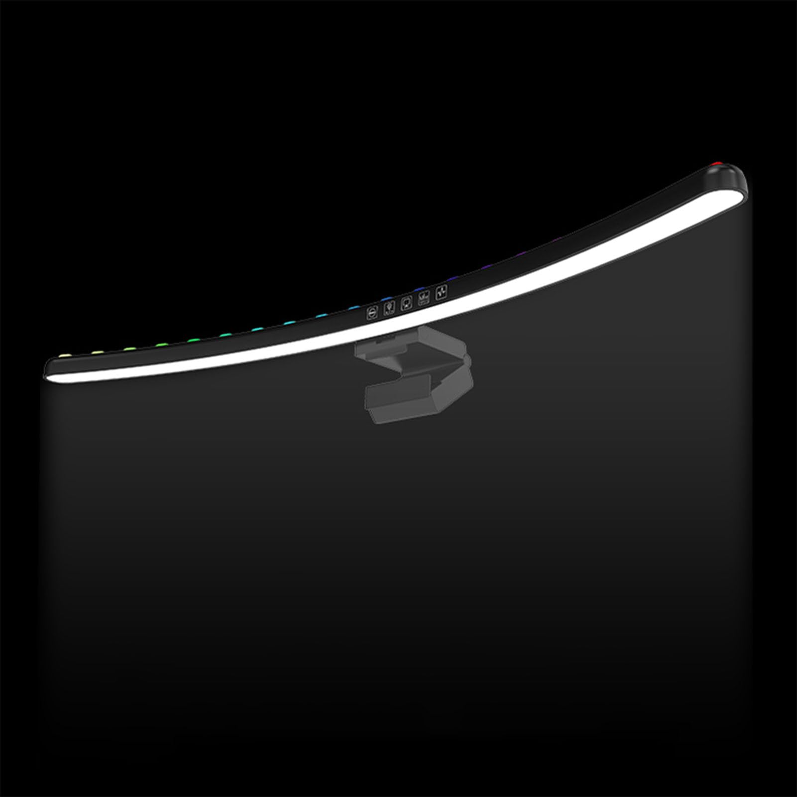 Barre Lumineuse de Moniteur Rvb avec Rythme de Musique Dynamique pour les Joueurs, Barre de Lampe D'ordinateur à écran incurvé pour le Bureau
