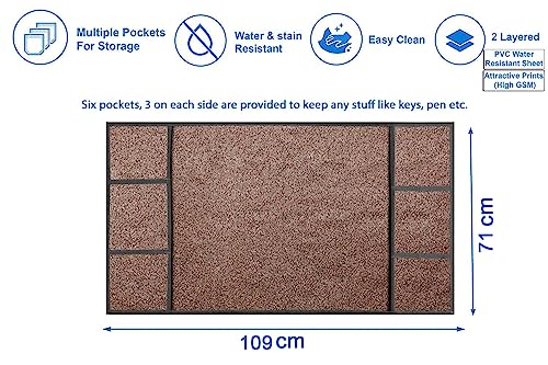 Image of Stylista Refridgerator top Cover Suitable for Samsung RR21C2H25CR /HL, 189 Liter Fridge, Dimension (WXD) 71x109 CM, Sand Pattern Brown