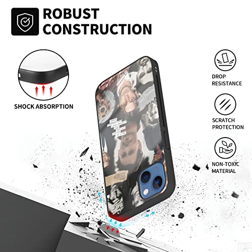 Merohoro Johnny Depp Phone Case For Iphone 13, Tempered Glass Back Cover & Tpu Soft-Frame Case Compatible With Iphone 13 / Iphone 13 Mini, Shock-Proof, Throw-Proof White #TOP4