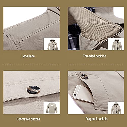 XIAOJU Trench da Uomo Classic Outwear Giacche