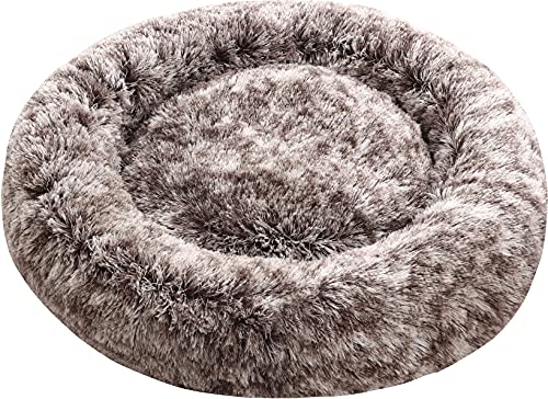 {Camas Perros Donut Xl Accesorios para Perros Comlax Calmantes camas para perros de donut XL, cojín redondo con funda lavable extraíble, peluche de piel sintética...