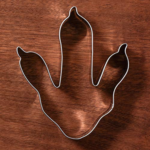 Liliao Cookie Cutters Dinosaur Cookie Cutter Set Kids Birthday, 3 Pieces, T-Rex, Brontosaurus And Dinosaur Footprint Biscuit Sandwich Bread Cutters, Stainless Steel #TOP6