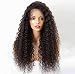 Chantiche Soft Curly 360 Lace Frontal Wig with High Ponytail and Baby Hair, Brazilian Remy Human Hair Wigs for Black Women with 150% Density Natural Color 18inches