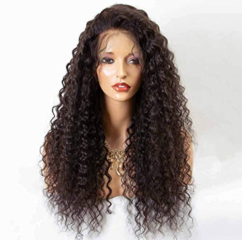 Chantiche Curly 360 Lace Frontal Wig with High Ponytail and Baby Hair, Brazilian Remy Human Hair Wigs for Black Women with 150% Density 20inches