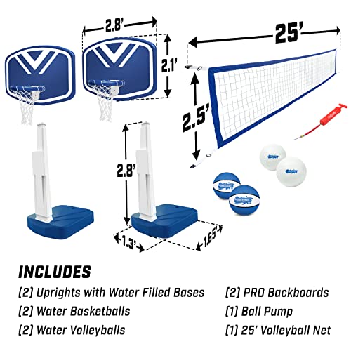 Gosports Splash Hoop 2-In1 Full Court Pool Basketball & Volleyball Game Set #TOP5