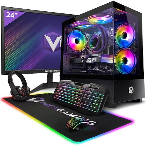 Vibox IV-178 Gaming PC Bundle • AMD Ryzen 7 5700X 4.6GHz • Nvidia RTX 5060 8GB • 16GB RAM • 500GB SSD • Windows 11 • 23 Monitor • WiFi