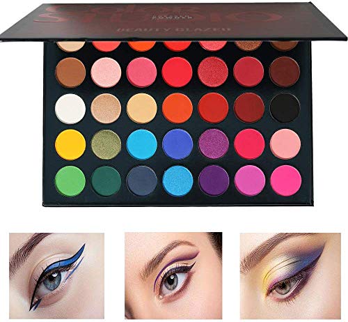 Myuango Color Studio Press Power 35 Shades Shimmer Matte Eyeshadow Waterproof Long Lasting Professional Makeup Shadows Pallets Eye #TOP4