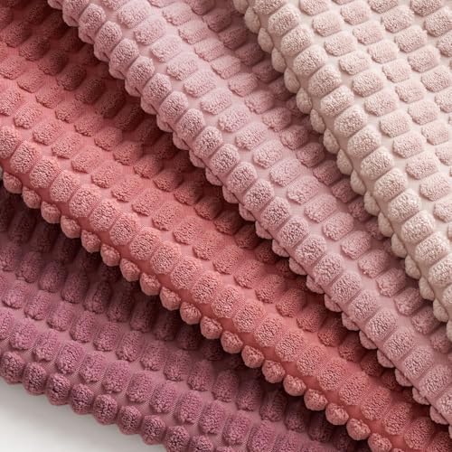 MIULEE Rosa Serie Dekorative Kordsamt Kissenbezug 60x60 4er Set Sofakissen – Ansicht 7