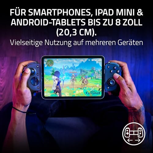 Razer Kishi V3 Pro - Full-Size-Mobile-Controller für iPhone, Android-Smartphones und Tablets 8 - USB-C Plug-and-Play - Anti-Drift-Analogsticks - Sensa HD Haptik - Nexus App, Schwarz