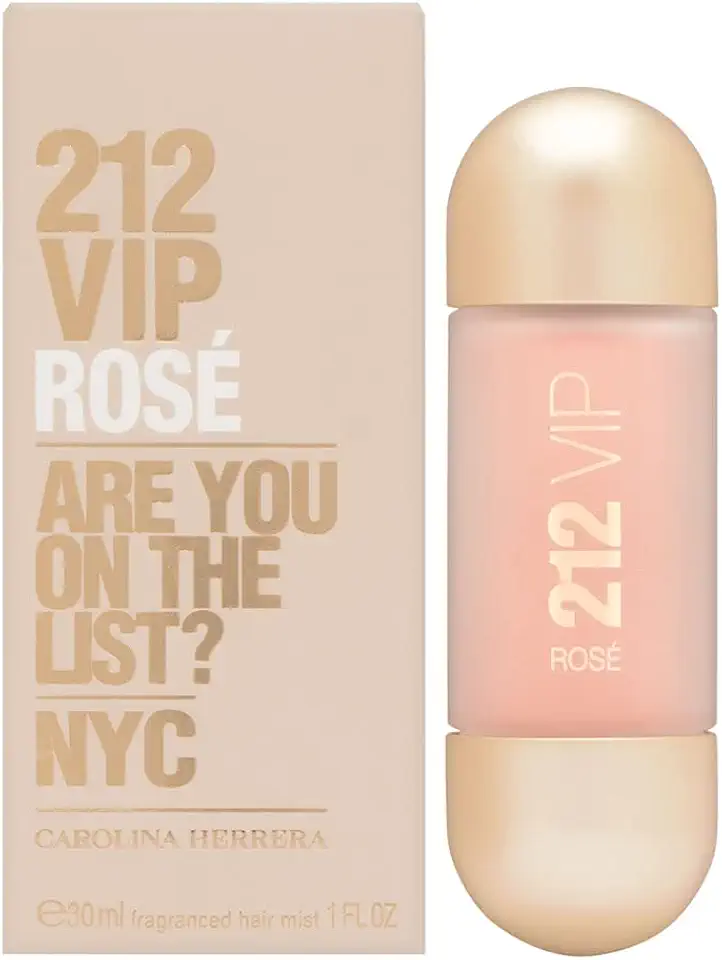 212 Vip Rosé Hair Mist Carolina Herrera - Perfume para Cabelo 30ml, Carolina Herrera