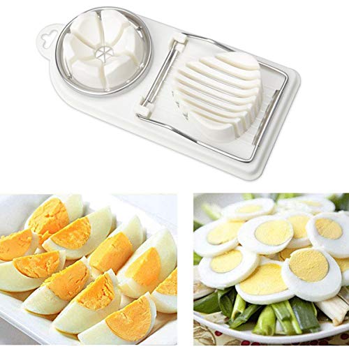 Egg Slicer Cutter,2 in 1 Stainless Steel Cutting Wires Egg Slicer Multi Purpose