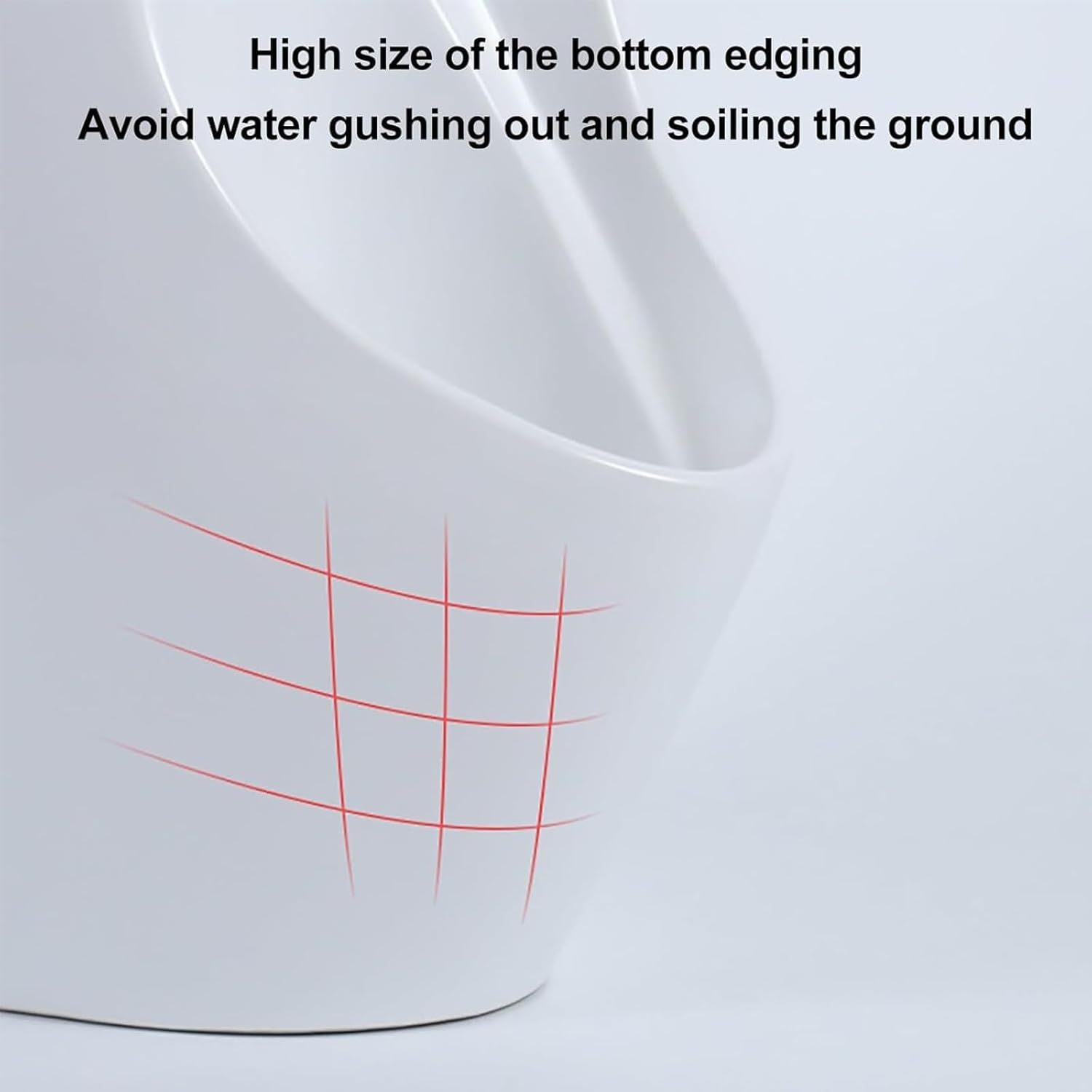 Floor-Standing Ceramic Urinals for Men, with Wash Basin and Faucet, Splash-Proof Male Urinal Anti-Odor Design, for Schools/Public Places