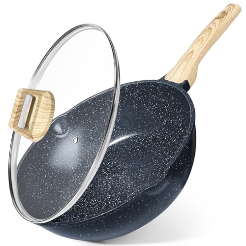 GiPP PoêLe AntiadhéSive Avec Couvercle, 30 Cm, 5 L, Sauteuse En CéRamique, PoignéE Isolante, Induction, PoêLe Saine Et Non Toxique, Grise