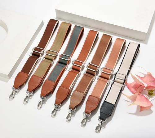 Image of Purse Straps Replacement Crossbody, Universal Wide Shoulder Strap for Bags Adjustable Straps for Handbags (Silvery Hardware)