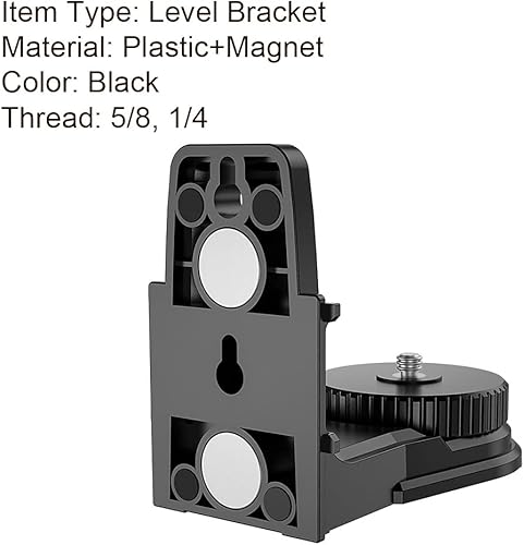 Miniatura 7 de StepOK Adaptador de nivel láser en forma de L, base giratoria magnética multifuncional, ajustable de 360 grados, soporte con rosca de 14 y 58