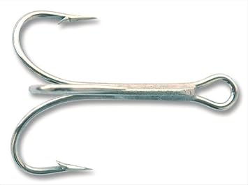 Mustad 3551 Classic Treble Standard Strength Fishing Hooks | Tackle for Fishing Equipment | in Bronz, Nickle, Gold, Blonde Red, Size 20