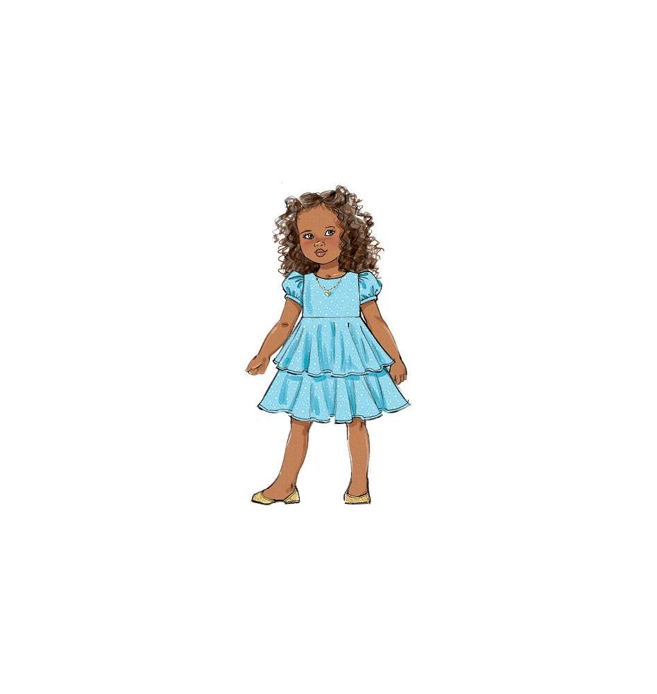 Patron robe fille Butterick 6202, jolie robe longue pour fille - Jaspe