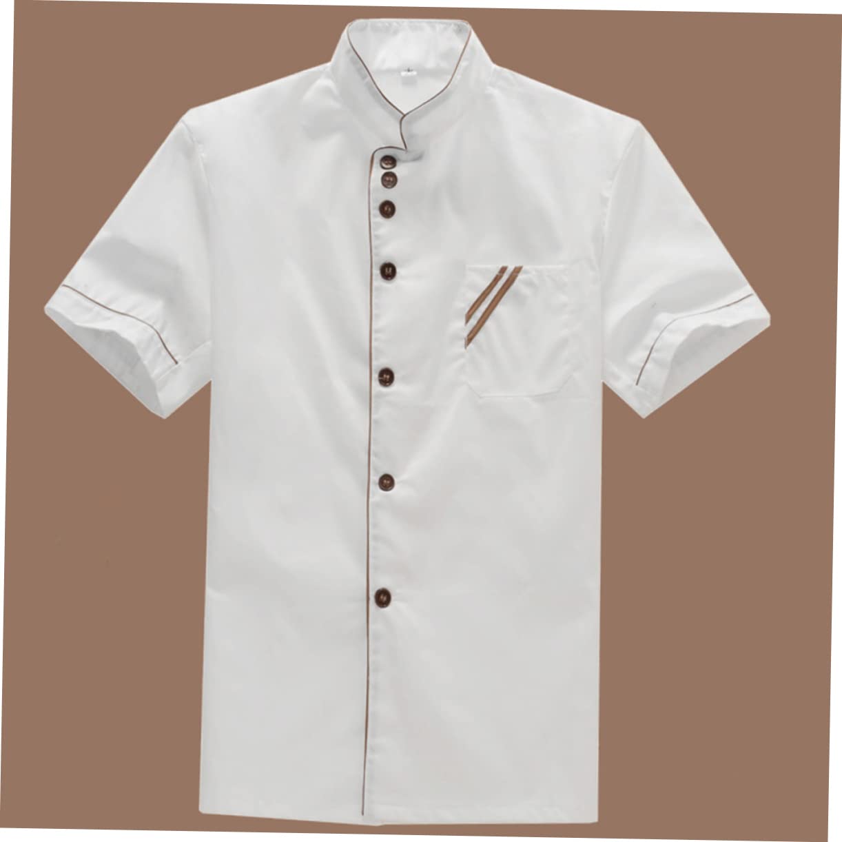 LIFKOME Unisex Short Sleeve Women's Restaurant Chef Coat Oil-proof Casual Size l
