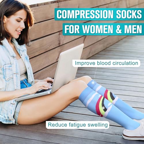 Image of Copper Compression Socks for Women & Men (6 pairs) - Best Support for Nurses, Running, Hiking, Recovery