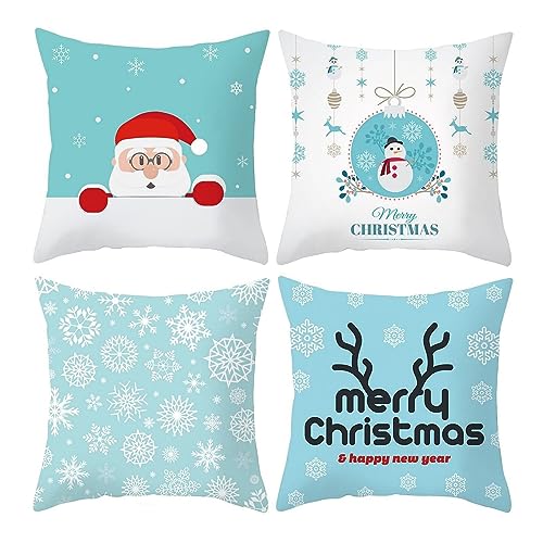 Housse de coussin Noël CEVAN 50x50cm lavable et résistante pour canapé