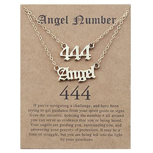 Angel Number Pendant Necklace Layered Silver Gold Chain Y Necklace Meaningful Wish Card 000 1111 111 222 333 444 555 666 777 888 999 Numerology Lucky BFF Friendship Jewelry for Women Girls -Style 13