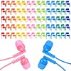 Bulk Earbud Headphones 100 Pack Multi Colors Perfect for School Classroom Students Kids Children Gifts and Adults-Wholesale Disposable Earphones(Mixed Colors)