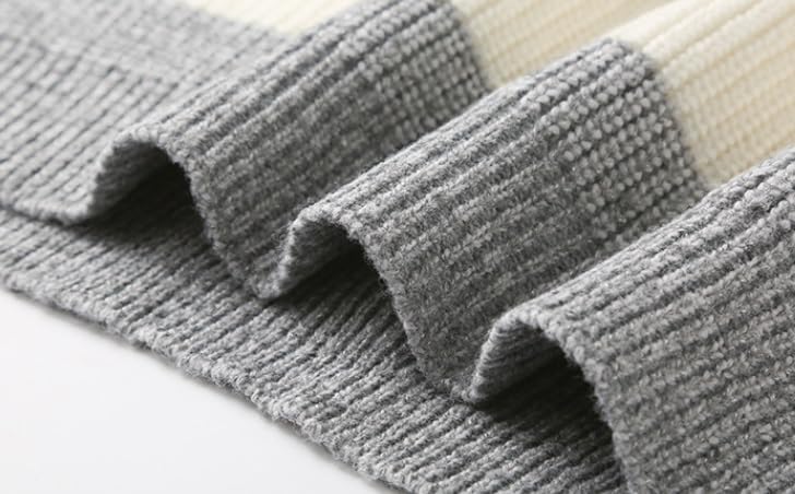 Mens Polo Collar Sweater Striped Color Block Loose Fit Lazy Style Trendy Casual Knitted Sweaters