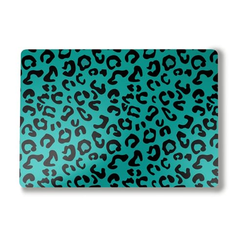 Image of Laptop Skin Compatible with Surface Laptop 7 15 inch (2024) - Teal Leopard - Premium 3M Vinyl Protective Wrap Decal Cover - Easy to Apply | Crafted in The USA by MightySkins