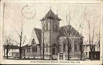 Carte Postale Ancienne RPPC - Columbia City Indiana - Scène De Rue - Années 1900