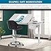 Studio Designs Graphix II, Split Top Height Adjustable Drafting, Drawing Table, eLift