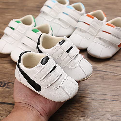 Image of Clowora Baby Boys Girls Shoes Non-Slip Rubber Sole Sneakers Infant First Walking Toddler Crib Shoes Newborn Loafers Flats.