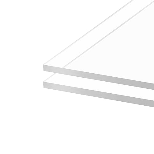 Miniatura 2 de Hoja de Acrílico Transparente 18" x 24" x 14" de Grosor (6mm) Panel de Plexiglás Fundido para Proyectos de Artesanía, Señalización, Corte Láser,