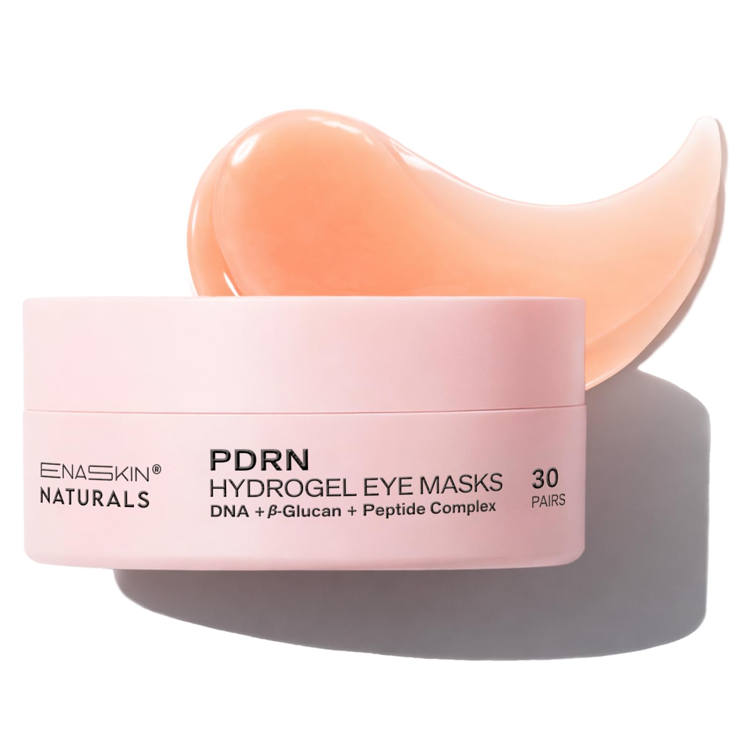 Enaskin Naturals PDRN Under Eye Patches for Dark Circles & Puffiness - Korean Skin Care Hydrogel Eye Mask Salmon DNA, Peptide, Retinol & Caffeine for