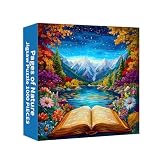 Puzzles for Adults 1000 Pieces, Landscape Jigsaw Puzzles - Pages of Nature, Flower Puzzle for Home Decor