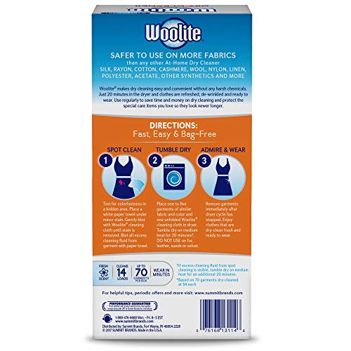 Woolite At-Home Dry Cleaner, Fresh Scent, 42 Cloths