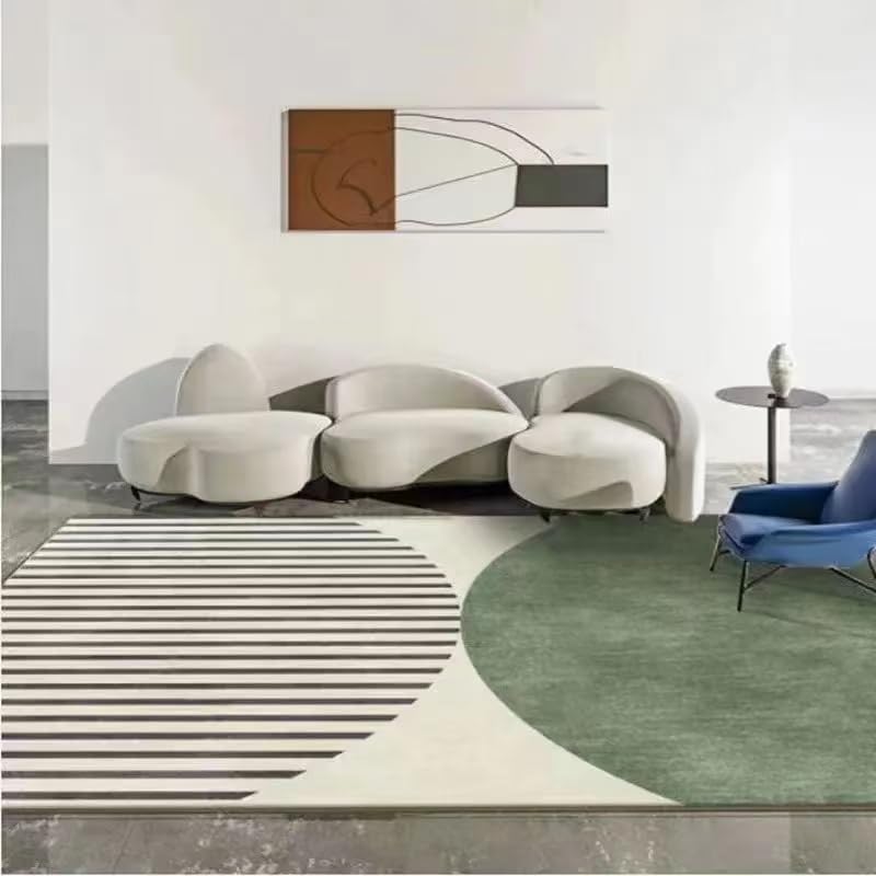 Tapis antidérapant moderne lavable décoration salon et bureau 80x120cm