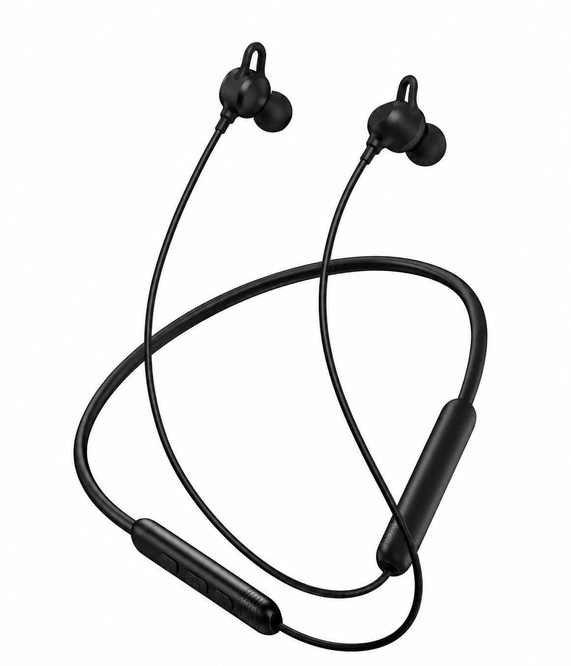 auralix bluetooth wireless neckband for rockerz strive, clear audio, deep bass, hands-free calling, flexible design and extended battery backup