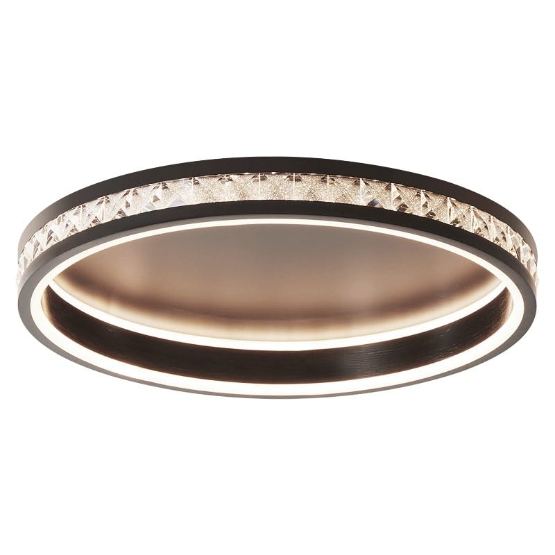 Plafonnier en cristal chic et design LED modulable de 50cm lustre de luxe moderne pour chambre